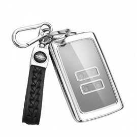 MEDZUK 5 Colours Key Case, Compatible with Renault Arkana E-Tech Hybrid 2021-2024 2025 Car Key Case with Key Fob Accessories Protective Case, silver