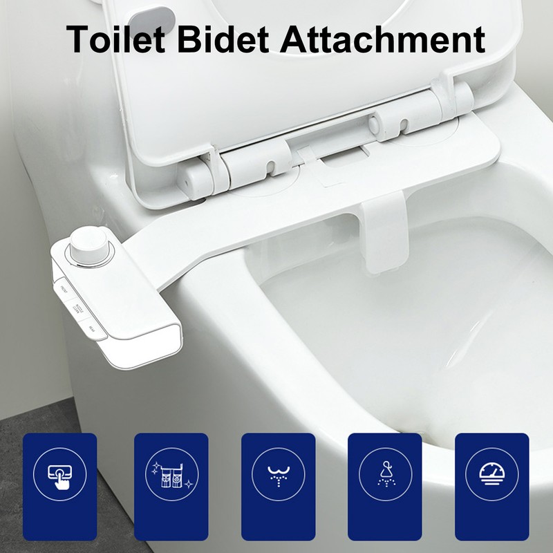 Bidet Attachment Self Cleaning Adjustable Water Pressure Dual Nozzle Ultra