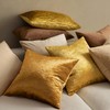MIULEE Champagne Gold Luxurious Velvet Cushion Covers Soft Decorative Square