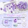 NAISKA 60Pcs Purple Hair Beads for Kids Girls Acrylic Beads