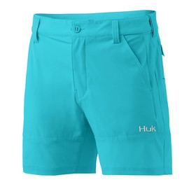 HUK Men's Standard Lowcountry 6" Performance Fishing Shorts, Blue Radiance, 2XL