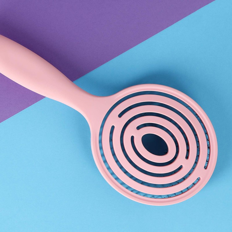 ILU Round Lollipop Detangling Hair Brush Pink