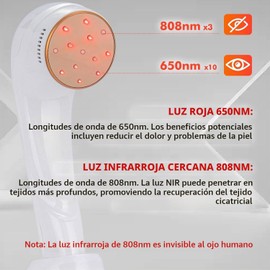 Aparato de terapia con láser frío con pantalla LED, terapia con luz infrarroja para el cuerpo (3x808nm+10x650nm), terapia con luz roja para aliviar dolores articulares y musculares