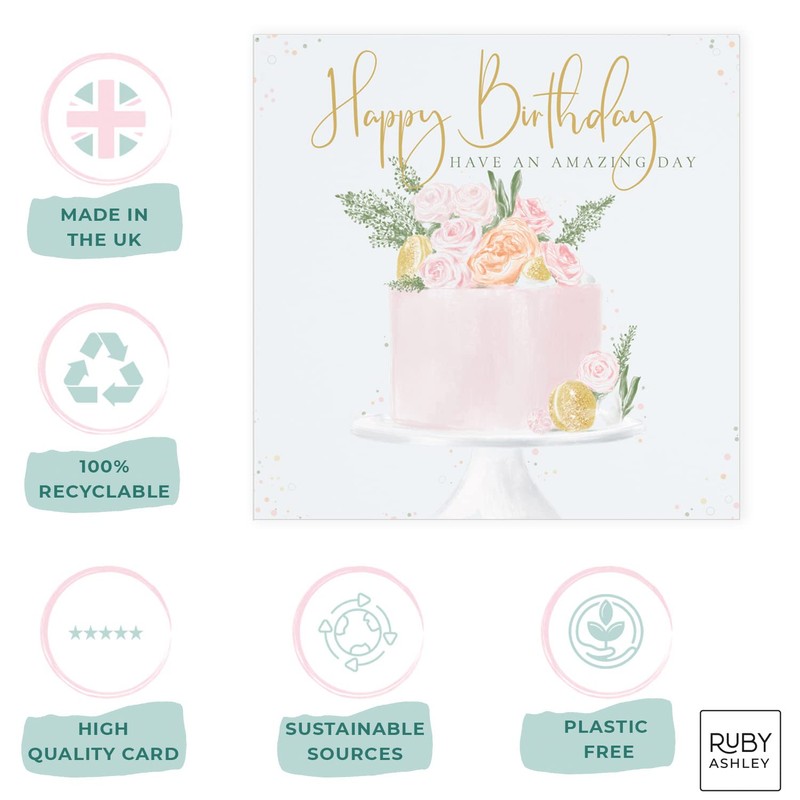 Ruby Ashley Birthday Cards for Women. Recyclable & Made in