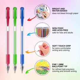 Oficrafted 160 Pack Gel Pens for Adult Coloring Book, 80 Colors Gel Pens Colored with 80 Rifills, Glitter Gel Pens for Artists Drawing & Painting