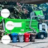 1:32 Garbage Truck Toy with Dumpster 4 Trash Bins Friction