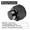 TRUCKMETER 2PCS 12AN Female Block Off Flare Cap Fitting, Black
