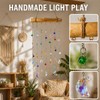 Crystal Sun Catcher,Rainbow Suncatcher Wooden Hanging Prism Window Decor