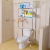 BAOYOUNI 2-Layer Over Washing Machine Storage Rack Utility Metal Bathroom