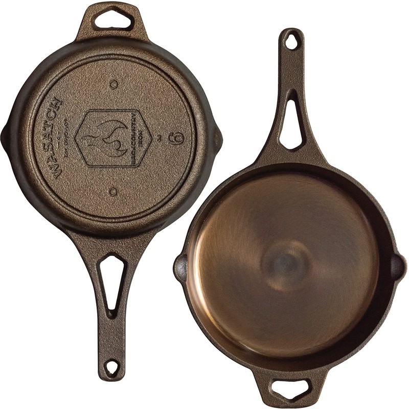 Backcountry Iron 6 Inch Smooth Wasatch Pre-Seasoned Round Cast Iron