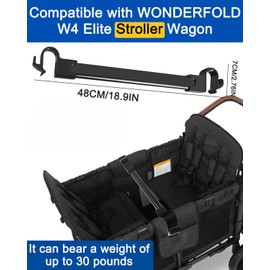 Forward-Facing Stroller Wagon Support Bar for WONDERFOLD W4 Elite Wagon (4 Seater), Removable Wagon Accessory for WONDERFOLD W4 Veer Wagon, Lightweight Aluminum Alloy, Easy to Install