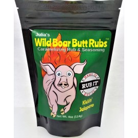 Julia's Pantry Wild Boar Caramelizing Butt Rub, Jumpin' Jalapeno, 4oz
