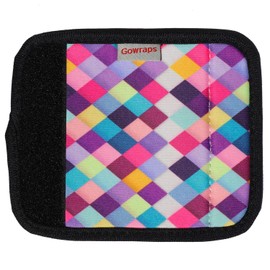 Gowraps Suitcase Tags Identifiers-Luggage Handle Wrap Travel Luggage identifiers For Suitcases Unique Travel essentials for Airplane/Flying/Luggage (Colorful Check)