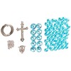 Linpeng Crystal & Pearl Beads Rosary DIY Kit, Turquoise Blue