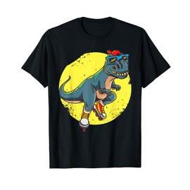 Skating T-Rex - Cute Trex Dinosaur Rollerblades Skater T-Shirt