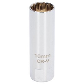 ViaGasaFamido Enchufe de Bujía Magnético, Enchufe de Bujías, Herramientas de Extracción de Bujías, Herramienta de Extracción Especial de Pared Ultrafina Universal de 12 Puntos(16mm)