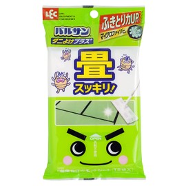 LEC Gekochi-kun & Balsan Dust Mite Prevention Plus Tatami Wet Sheet, 15 Sheets, Microfiber Blended Wiping Capacity