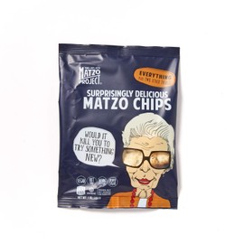 Matzo Chips, Everything, from The Matzo Project, 24 Snack Bags, 1 Oz., Kosher, (But Not Kosher for Passover), Vegan, Nut-Free, No Trans Fat, Nothing Artificial