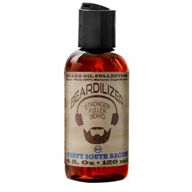 Beardilizer Dirty South Bacon Beard Oil for Men - 100% Natural Beard Conditioner & Oils with Argan & Jojoba Oils - Beard Softener & Beard Moisturizer for Beard Growth (Dirty South Bacon, 4 Oz)