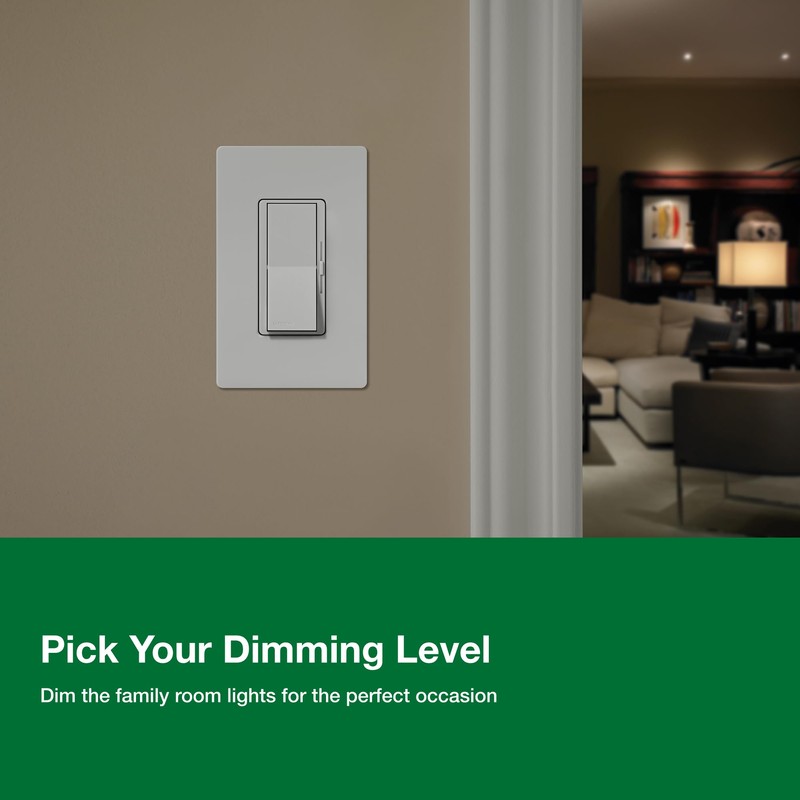 Lutron Diva LED+ Dimmer Light Switch for Dimmable LED, Halogen,
