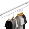 Wonderjune Closet Rail Hanging Closet Rod Ceiling Clothes Rack Any