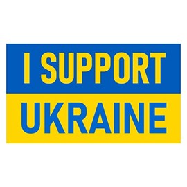 I Support Ukraine Bumper Sticker Large 4x7 Featuring the Ukraine Flag Stand With Ukraine! Great Sticker - Ignore the Idiot 1 Star Who Couldn't Work a Sticker - OMG