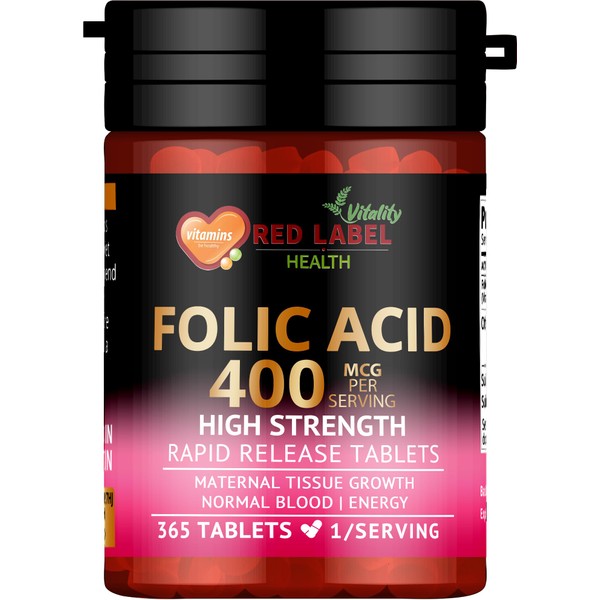Folic Acid Tablets 400 mcg - 365 Vegan Vitamin B9