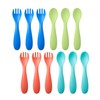 Nuby Good Square Meal Toddler Cutlery - Durable | Dishwasher