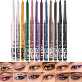 Eyeliner-Stift-Set, schimmernder, matter Eyeliner-Stift, cremiger, einziehbarer Eyeliner, ultrapigmentiert, schnell trocknend, wasserfest und wischfest, kreiert fette und definierte Linien (#ALL)