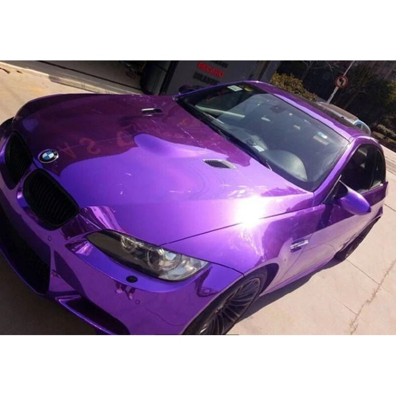 AUTOGOODY 36" x 60" Purple Chrome Mirror Vinyl Film Wrap