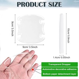 8 Piezas Protector de Manija de Puerta de Coche, Manija de la Puerta del Automóvil Protector contra Rasguños, Transparente Películas Protectoras Evitar Arañazos,Película de Protección Pintura