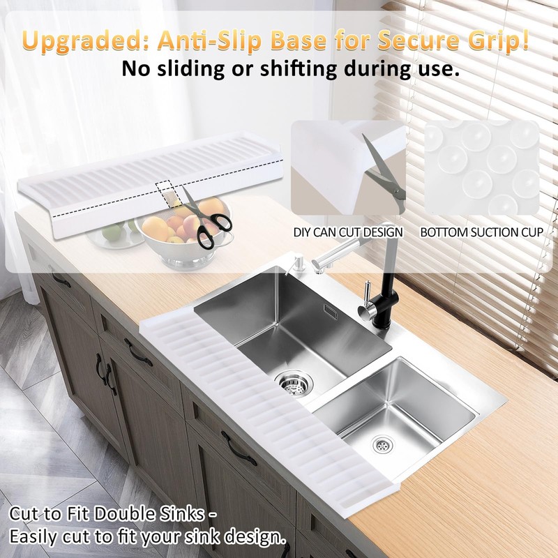 AyNirser Sink Edge Protector with Suction Cup 14“ 20” 30",
