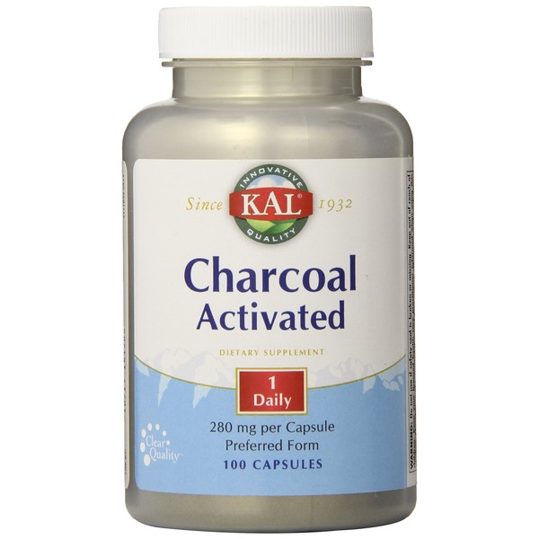 KAL Charcoal, 280 mg, 100 Capsules