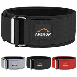 APEXUP Weight Lifting Belt, 4 Inch Quick Locking Gym Belt Fitness Weightlifting Belt for for Squats, Weightlifting and Strength Training (Large, Black)