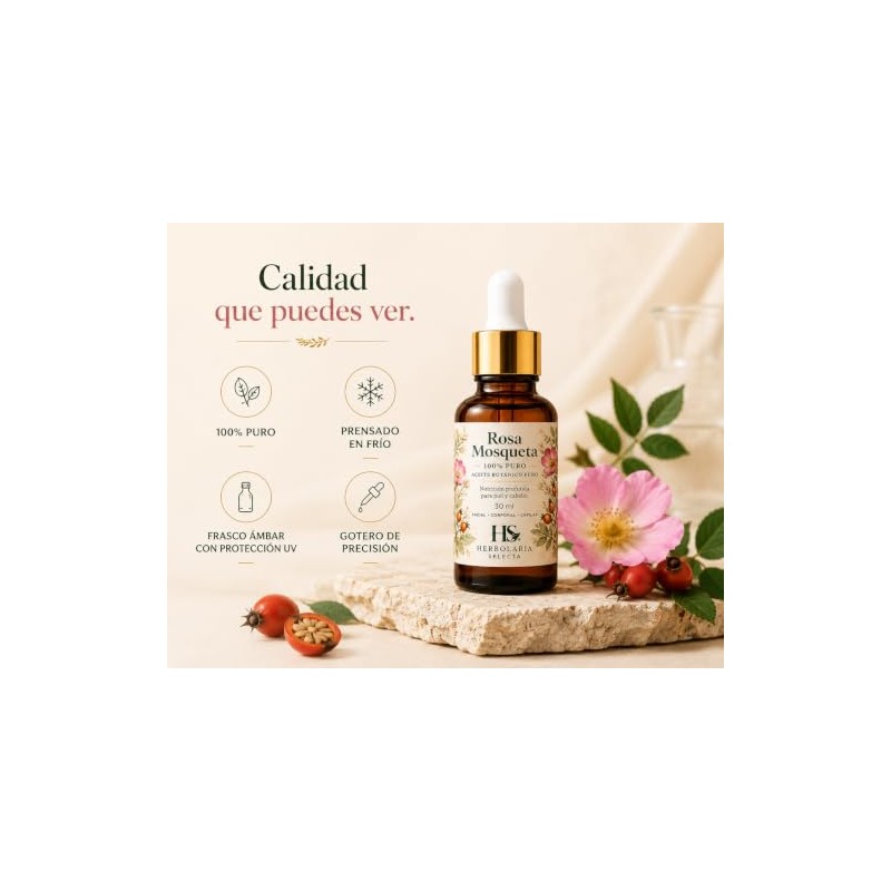 Aceite de Rosa Mosqueta 100 Puro 30 ml con Vitamina