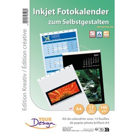 Your Design Calendar Paper: Photo Calendar Set A4 Portrait (140 g/m²) (Calendar Set, Inkjet Photo Calendar, Desk Calendar to Design Yourself)