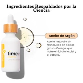 TIMELESS SKIN CARE - Aceite de Argán 100% puro para cabello y rostro - Argan Oil natural no refinado con gotero 30 ml