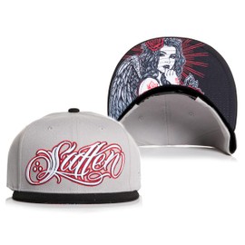 Sullen Men's Red Roses Graphic Tattoo Lifestyle Adjustable Flatbill Snapback Hat Black