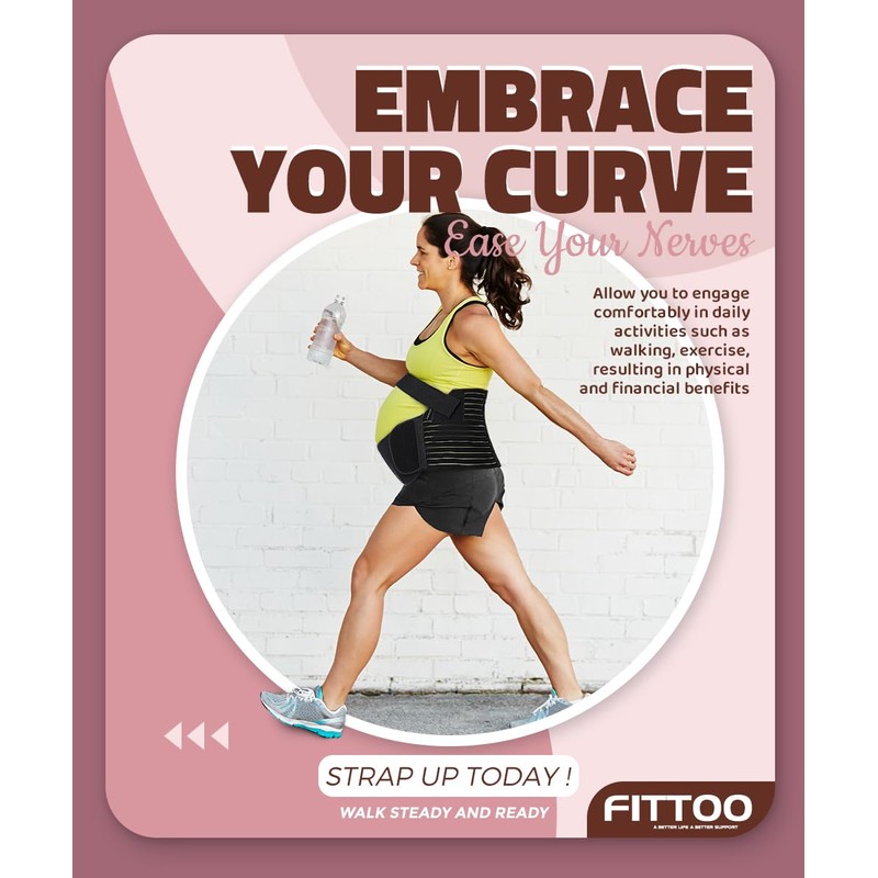 FITTOO Maternity Support Belt Pregnancy Abdomen Belly Back Bump Brace