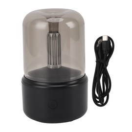 Candlelight Essential Oil Diffuser Plastic with 120ml Water Tank USB Plug 6.5W Silent Aromatherapy Humidifier for Bedroom Black