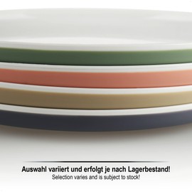 com-four® 4 x Plates, Plastic Plates in Pastel Colours, Reusable Multifunctional Plates, Shatterproof [Selection Varies] (Pack of 4, Pastel)