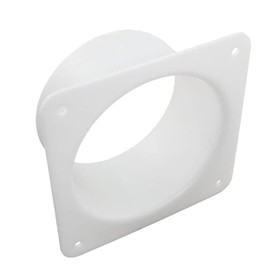 TAODAN Vent Port Adapter Side Length 115mm White Plastic Air Duct Connector Flange Panel Suitable for Extractor Fan