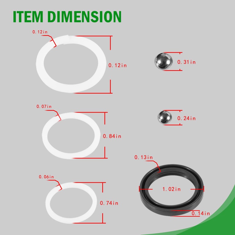 328.12002 Floor Jack Seal Replacement Kit for Sears Craftsman 328.12002,