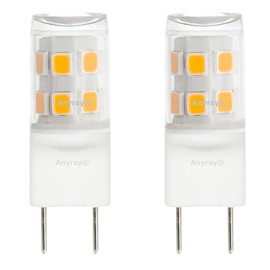 Anyray 2-LED Bulbs G8 Replacement Light Bulbs 2W for 120V 20-Watt for Microwave WB25X10019 20W (Daylight White 6000K)