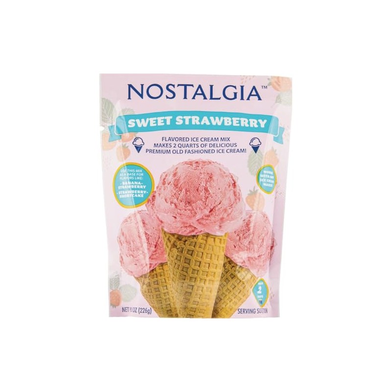 NOSTALGIA STRAWBERRY ICE CREAM MIX
