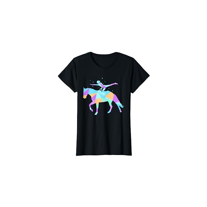 Ragazza volteggio sport equestre cavalcando volteggio Maglietta