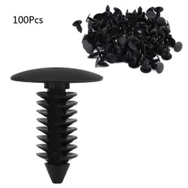 Keenso Rivet Clips, 100pcs Universal Nylon Car Bumper Fastener Rivet Clips Car Door Trim Bumper Rivets Clip Screws Push Fastener Retainer Clips