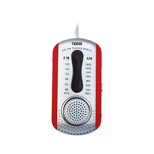 Naxa Electronics NR-721 Portable AM/FM Mini Pocket Radio with Built-in
