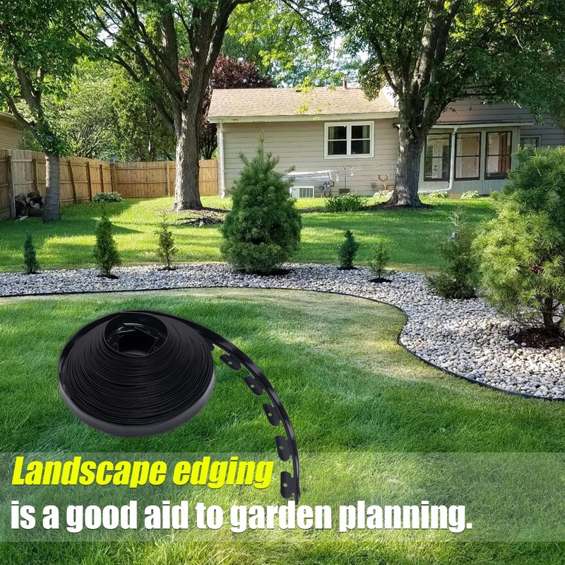 9TH SHOP No-Dig Landscape Edging Kit, 100FT Landscape Edging, 2