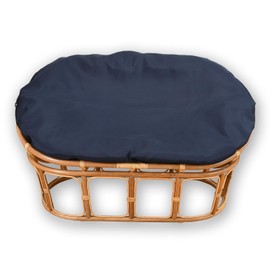 WQZWDFC Double Papasan Cushion Cover for 65×48×6 inches Cushion Outdoor Replacement Slipcover with Zipper Wicker Egg Chair Cushion Covers Water-Resistant Machine Wash (Navy Blue, 67 × 47 × 6 inches)